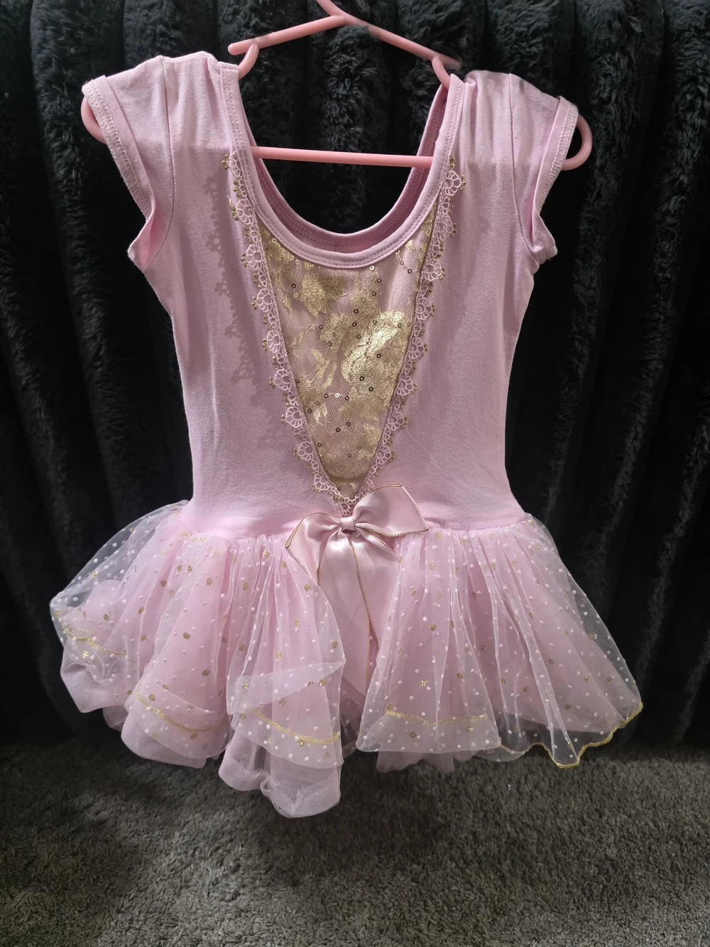 Pink Gold Accent Ballet Tutu Dress for Kids